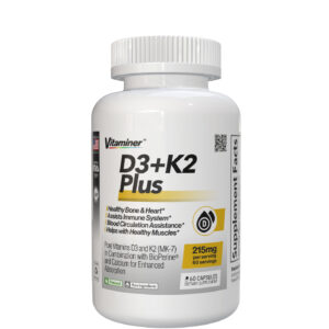 Vitaminer D3+K2 MK-7 Plus 215mg - 60 Cápsulas
